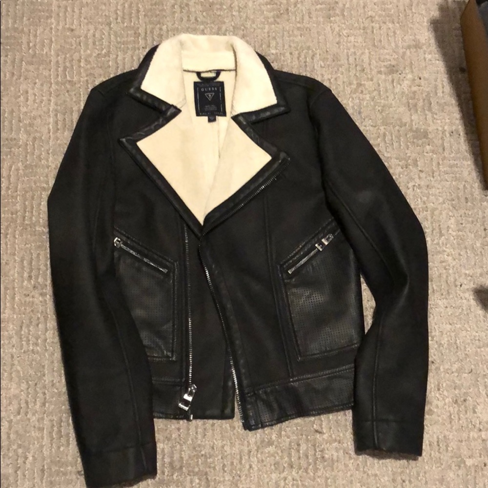 Guess Biker Jacket with fur
